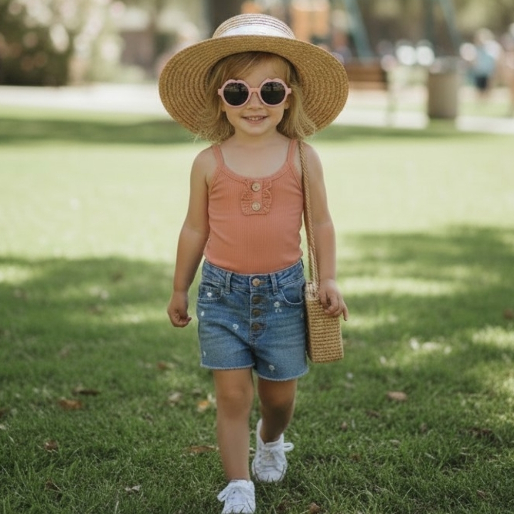 SHEIN Peach Ribbed Tank Top